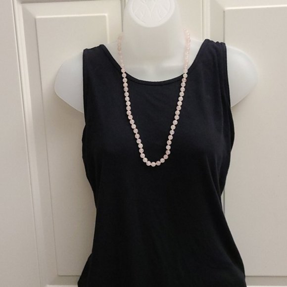 Rose Quartz Necklace and Earrings - Picture 2 of 6